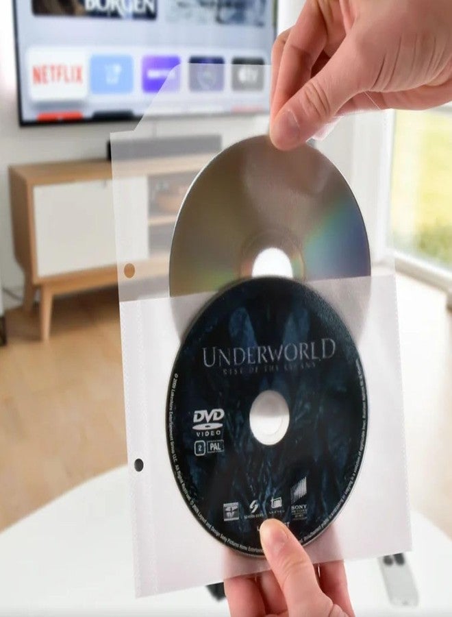 تاريفولد مجموعة أقراص DVD من DJOIS by Tarifold - أكمام تخزين واقية لأقراص DVD (50/عبوة) مع مجلدات أقراص DVD ذات حلقتين (2 لكل منها) (#10266) - Image 1