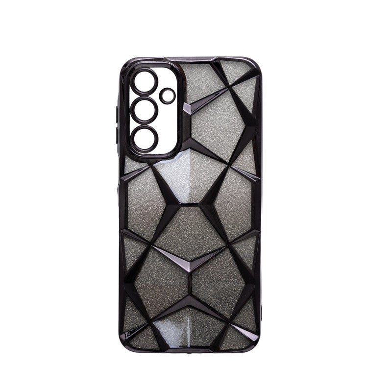 Back Cover Compatible With Samsung A15, Transparent Girly Soft Cover With Glitter And Camera Protection - multicolour