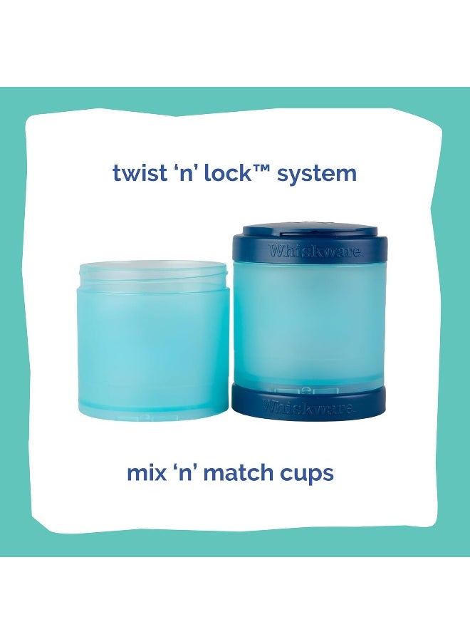 Whiskware Whiskware Containers for Toddlers and Kids 3 Stackable Snack Cups for School and Travel, 1/3 cup+1 cup+1 cup, Monsters  - Image 3