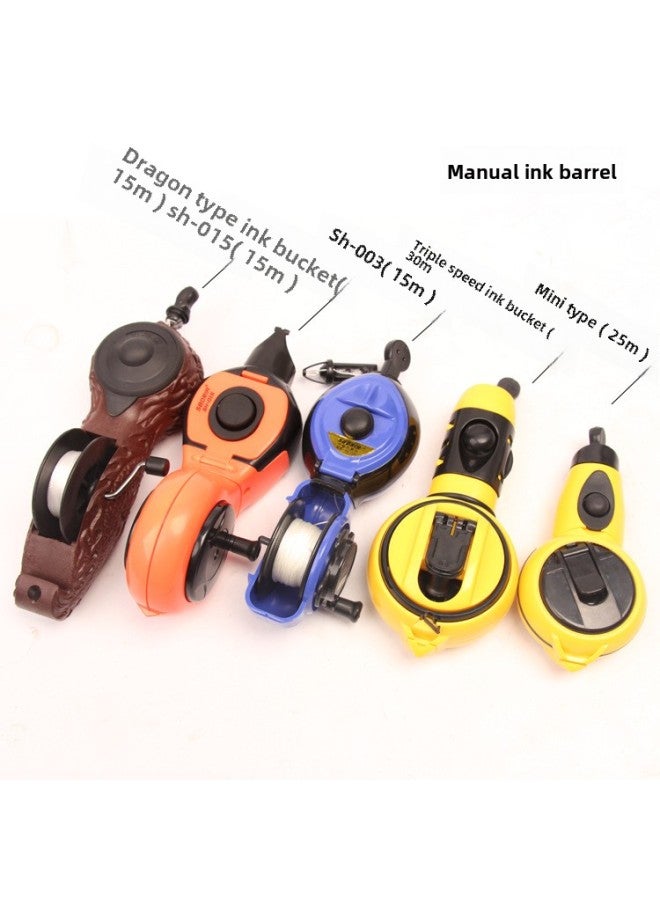 High Quality Woodworking Ink Bucket Hand Wheel Mini Semi-automatic Manual Hand Roll Woodworking Scriber With Scribing Pen-Model:Ruyi Ink Dou-1020 (144 Pieces/piece)  - Image 3