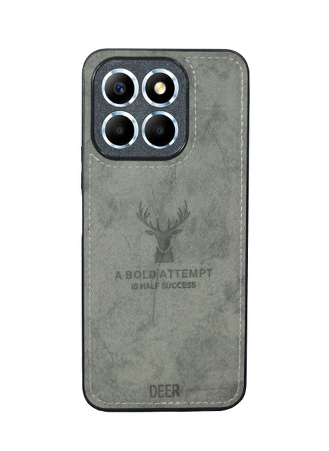 Digital Luxury Soft Texture Patterned TPU Cloth Case, Dirt-Resistant, Anti-Shock, Anti-Fingerprint, Full Body Protective For Honor X7C (Gray)