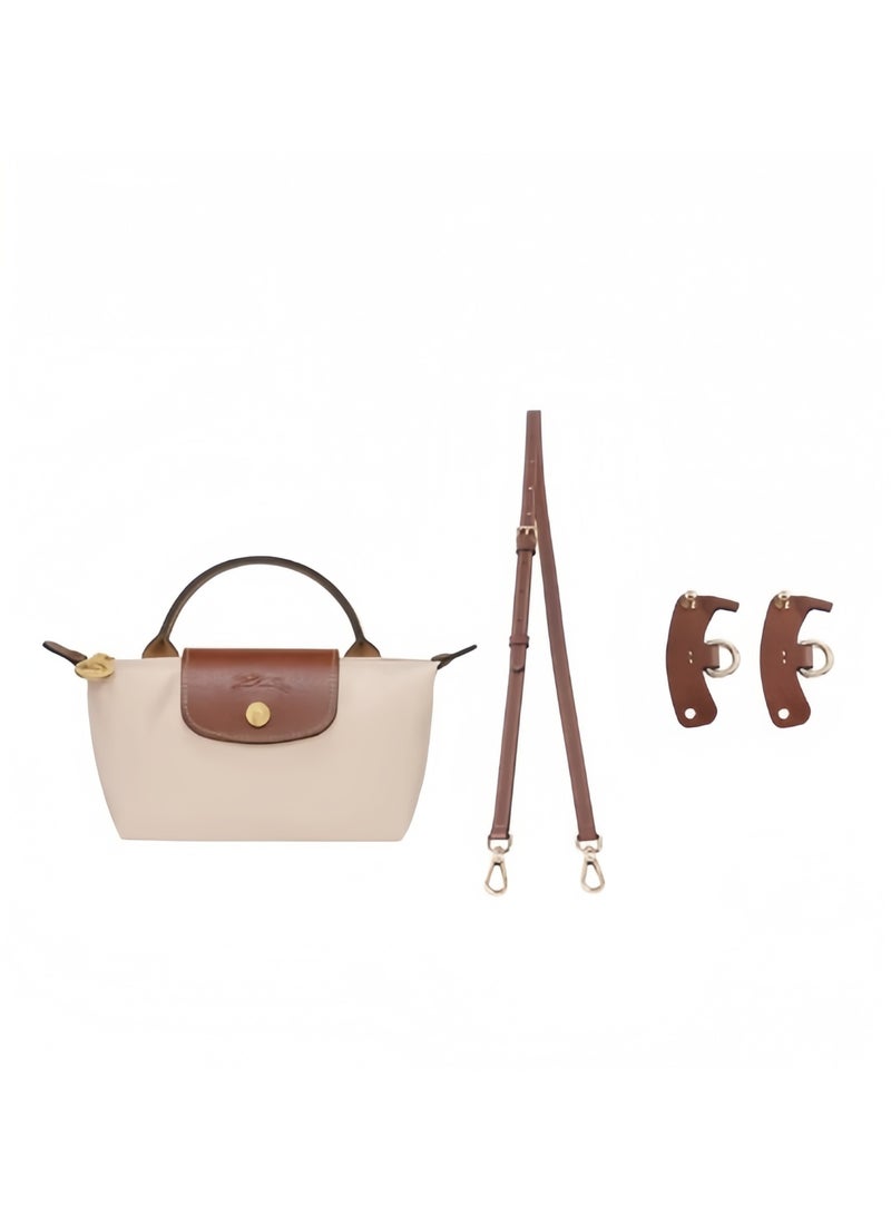 Longchamp Women's Mini handbag,Crossbody Bags,Shoulder Bag Shoulder strap with buckle,Paper White Classic Style - Image 1