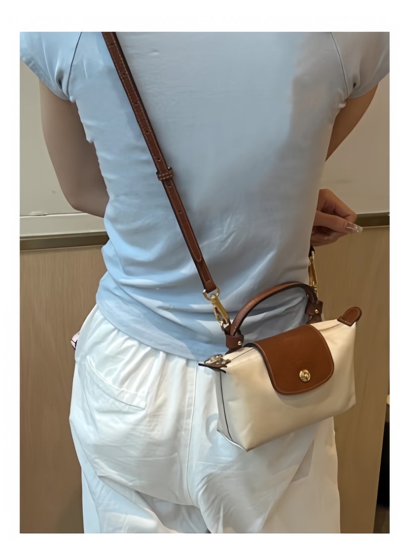 Longchamp Women's Mini handbag,Crossbody Bags,Shoulder Bag Shoulder strap with buckle,Paper White Classic Style - Image 2