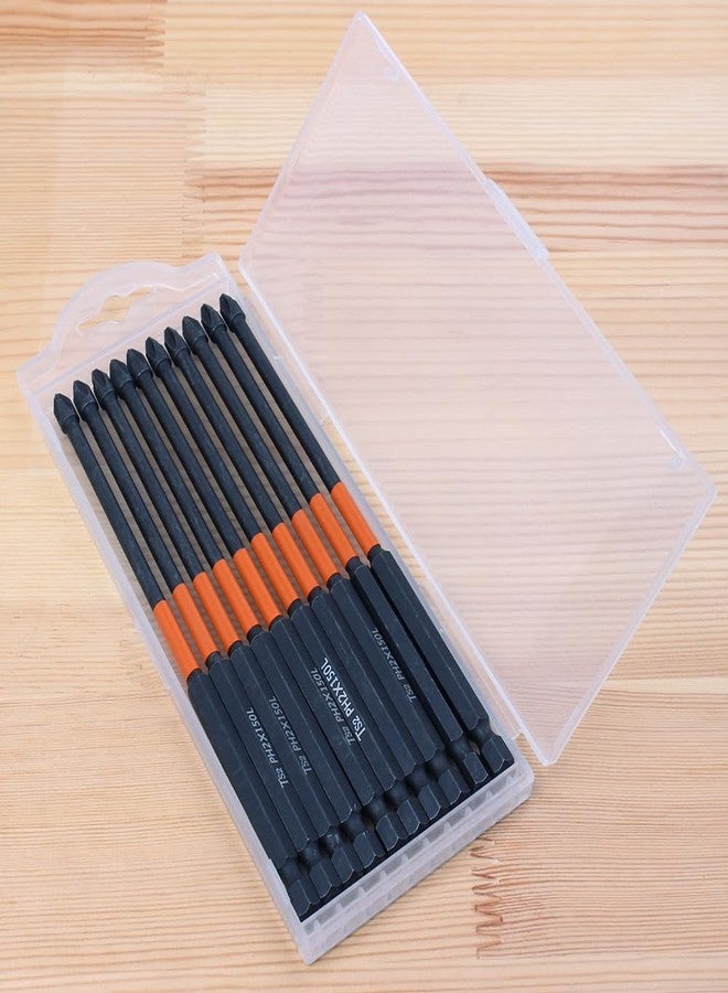 AUTOTOOLHOME 10PCS Phillips Impact Driver Bits - High Torque, Magnetic, 6 Inch Long, PH2, TS2 Steel, 1/4 Hex Shank - Image 3