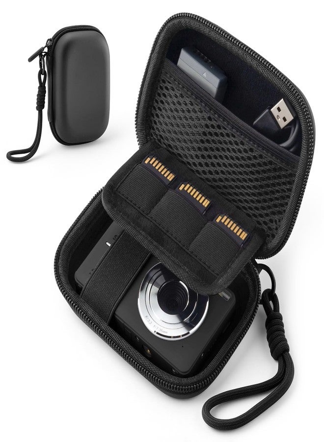 TYSORETY Camera Case for Digital Camera CAMKORY DC403 FHD 1080P/ KODAK PIXPRO FZ55/ FZ45, Small Travel Compact Camera Holder with Mesh Pocket for Accessories SD Card (Black) - Image 1