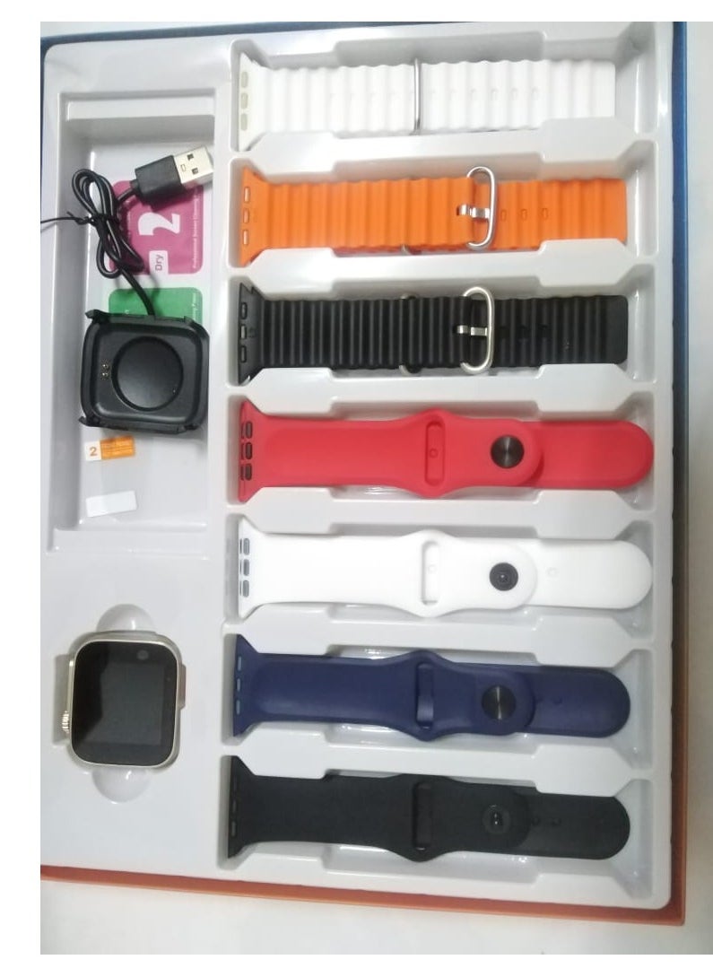 Ultra Ultra Smart Watch With 7 Assorted Bands and A Watch Cover 
