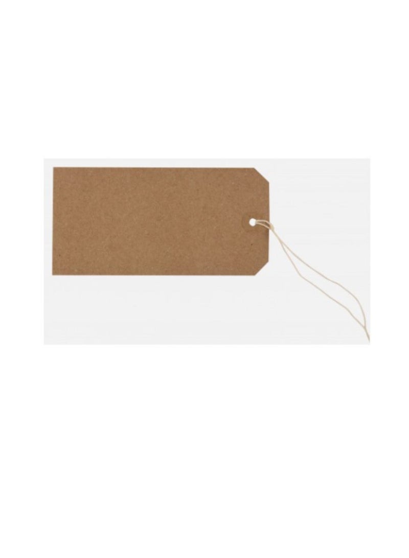 TIGER Box of 1000 Buff Strung Tags 120 x 60mm - Image 1