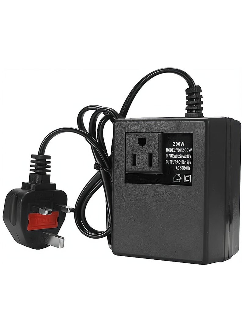 إكسفور 220 فولت إلى 110 فولت محول جهد كهربي السفر محول الطاقة تنحى محول جهد كهربي 220 فولت إلى 110 فولت محول لفرد الشعر أجهزة التلفاز المحمولة - Image 1