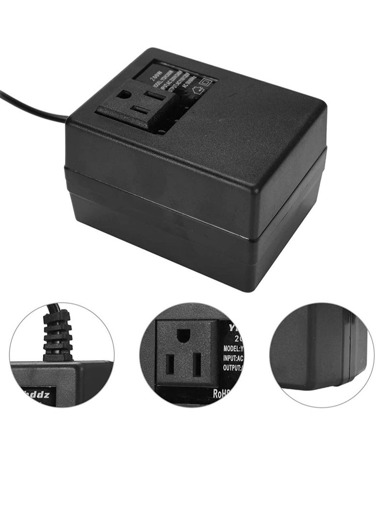 إكسفور 220 فولت إلى 110 فولت محول جهد كهربي السفر محول الطاقة تنحى محول جهد كهربي 220 فولت إلى 110 فولت محول لفرد الشعر أجهزة التلفاز المحمولة - Image 3