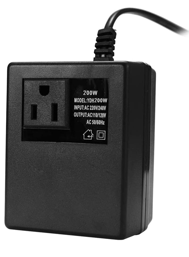 إكسفور 220 فولت إلى 110 فولت محول جهد كهربي السفر محول الطاقة تنحى محول جهد كهربي 220 فولت إلى 110 فولت محول لفرد الشعر أجهزة التلفاز المحمولة - Image 4