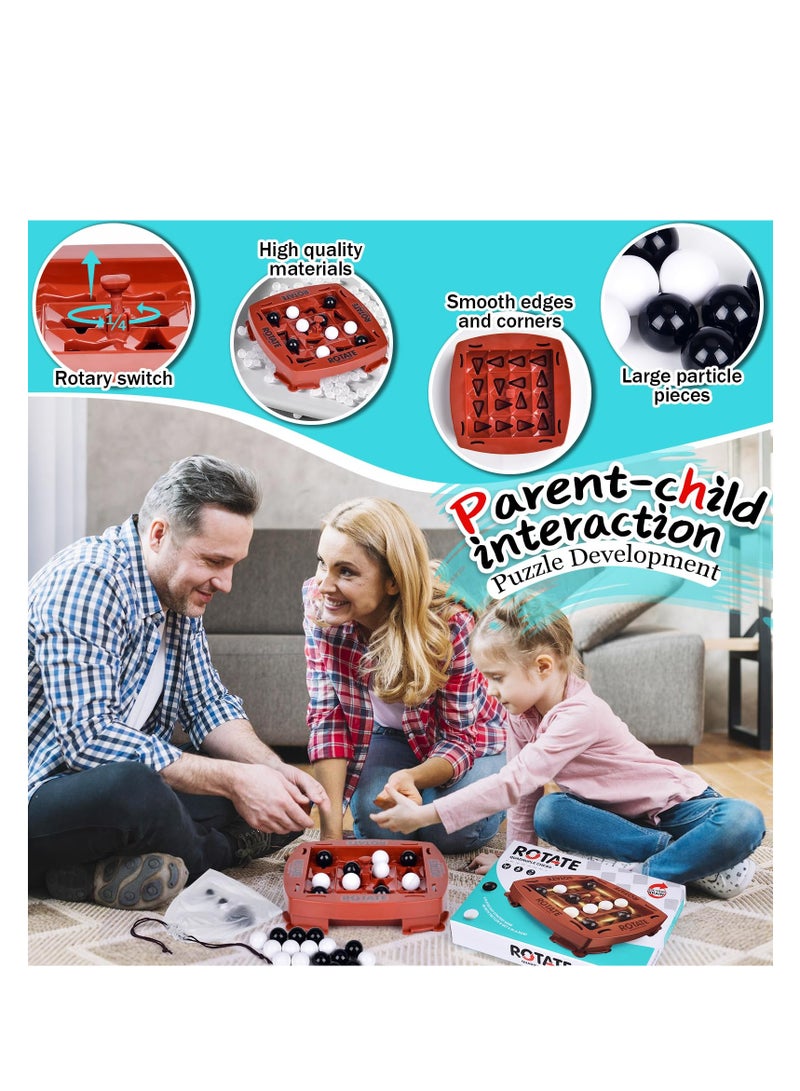 SOLARAE Connect 4 Game for Kids, Connect 4 Spin Square Game, Track Logic Board, Logic Chess Track Family Board Game for Orbitos Board Game Connect 4 Gift for Boys Girls - Image 3