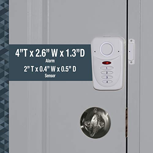 SABRE Wireless Elite Home and Commercial Door Security Alarm with LOUD 120 dB Siren and Exit Entry Delays, DIY EASY to Install, White - Image 2