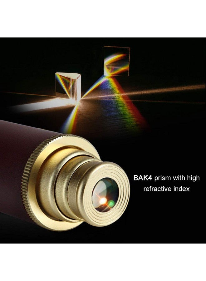 اوبريك تلسكوب القراصنة الرجعية زوومابلي 25X30 Spyglass المحمولة للطي تلسكوب محمول خمر أحادي العين للأطفال ومعدات البقاء على قيد الحياة البوصلة جيب البوصلة العسكرية للتخييم القوارب - Image 2