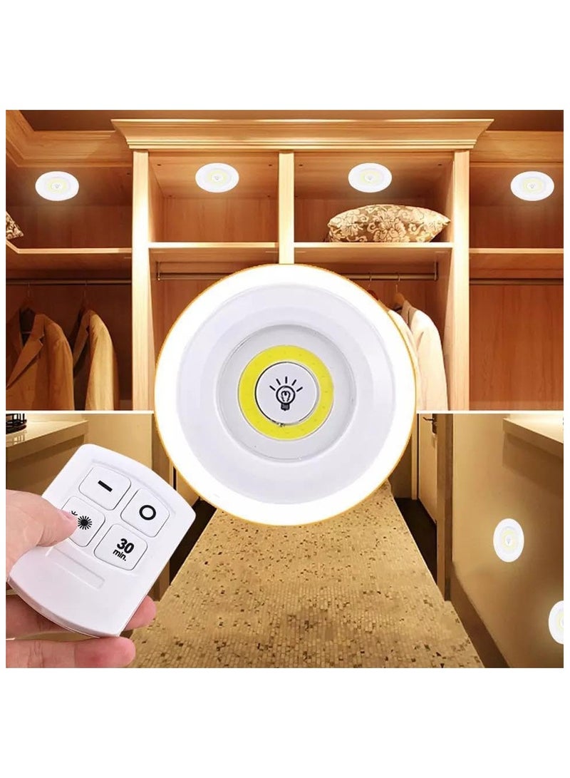 مجموعة من 3 مصابيح LED مع جهاز تحكم عن بعد، وسطوع قابل للتعديل، ومؤقت إيقاف تلقائي مع جهاز تحكم عن بعد وسهولة التجميع بدون أسلاك مع لاصق... - Image 5