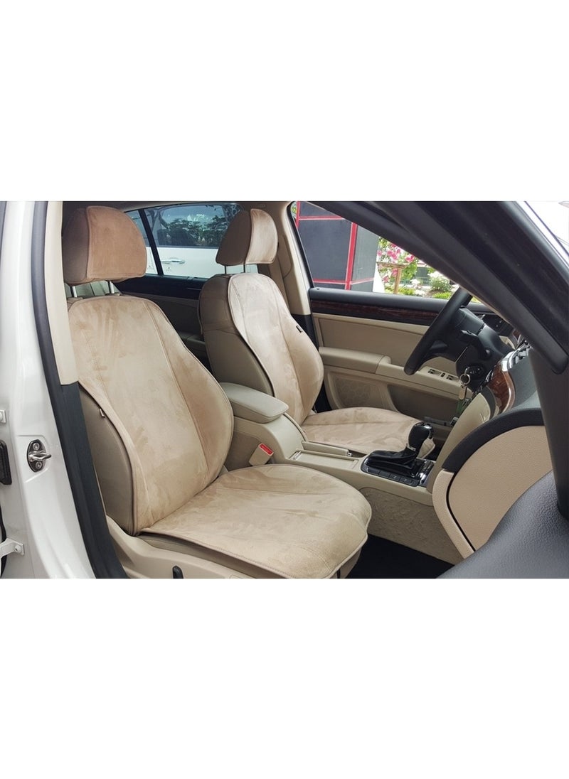 Kırcalı - Bmw 5 Series New Generation Seat Protector 2010 and Later Front 2-Piece Cover Cushion Beige - Image 1