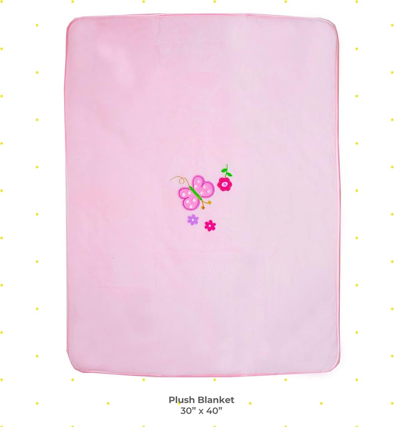 Spasilk Baby-Girls Newborn Extra Thick Plush Blanket with Satin Trim - Image 2