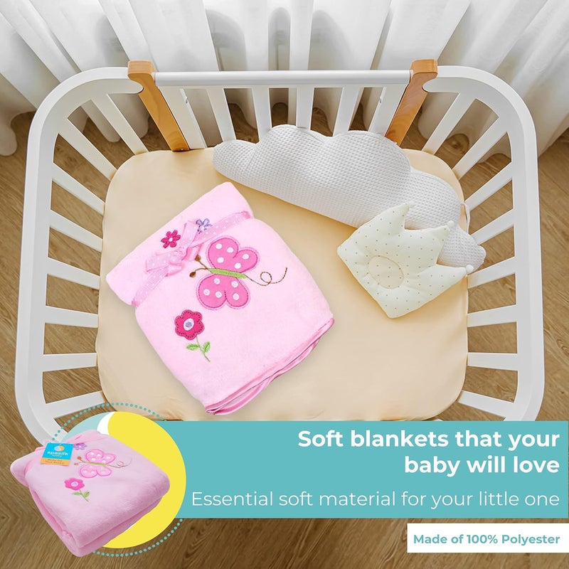 Spasilk Baby-Girls Newborn Extra Thick Plush Blanket with Satin Trim - Image 5