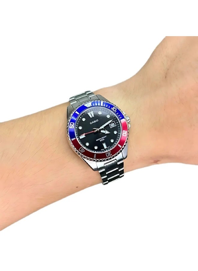 CASIO Analog Quartz Black Dial Stainless Steel Unisex Watch MDV-10D-1A3VDF - Image 5