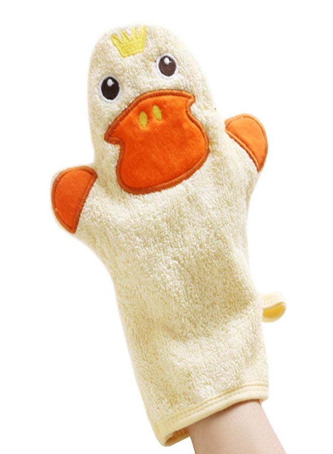 Topwon Bath Mitten Glove for Kids Cute Animal Shower Bathing Mitt Cotton Soft Wash Gloves Body Scrub for Baby Toddler Infant (Duck) - Image 2