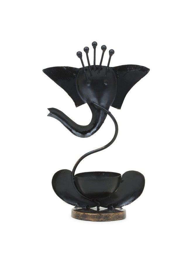 JH Gallery Handcrafted Metal Ganesha Tealight Candle Holder for Home Decor/Showpiece Decorations Items for Home, Living Room, Pooja Room - Corporate Gift Items (Antique Purple) - Image 5