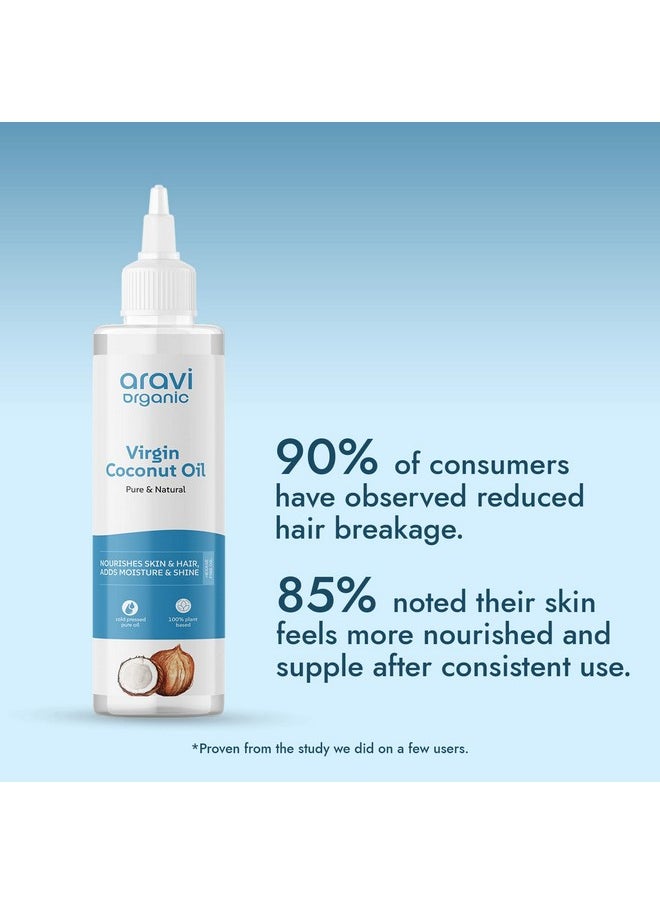 Aravi Organic 100% Pure Cold Pressed Virgin Coconut Oil - For Healthy Hair And Skin - 200 Ml  - Image 5
