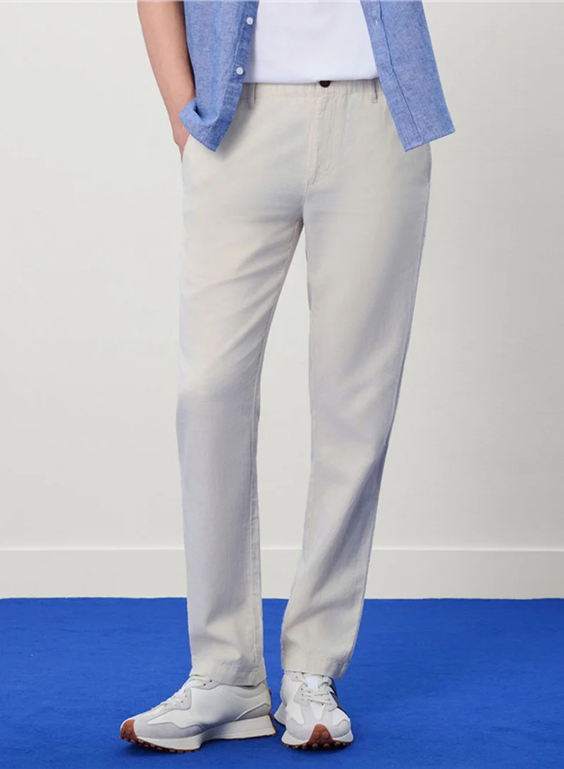 Men's Slim Taper Linen Cotton Khakis
