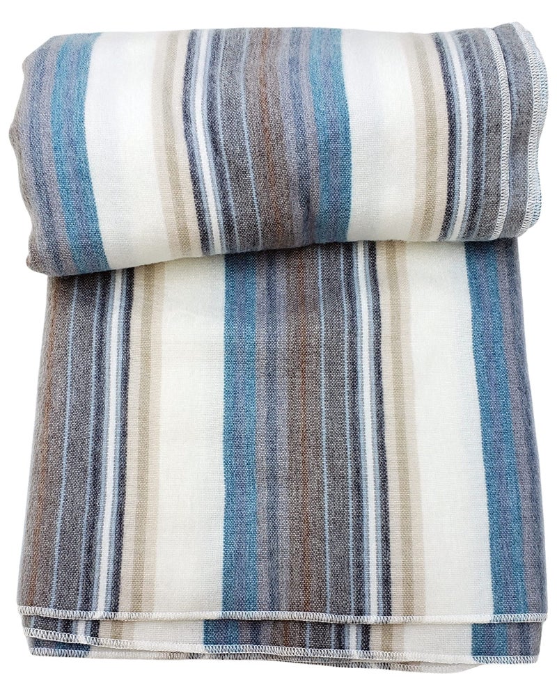 DAVLINA, Alpaca Wool Throw Blanket | Super Soft, Lightweight, Breathable and Hypoallergenic | Non-Itchy or Scratchy (Beige Brown Varicolored, Queen (U.S. Standard)) - Image 3