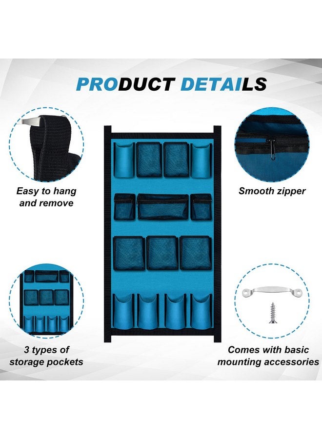 Riakrum 2 Pcs Horse Trailer Grooming Bag Hanging Trailer Door Caddy Horse Trailer Organizer Horse Trailer Storage, 2 Colors (Fresh,39 x 23 Inch) - Image 3
