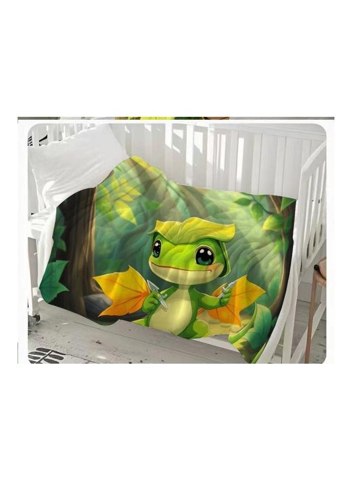 عام بطانية رقيقة من الفانيلا الكرتونية للأطفال أو الطلاب (دافئة ومريحة ومناسبة للنوم والألعاب) 100 سم * 150 سم - 128 - Image 3