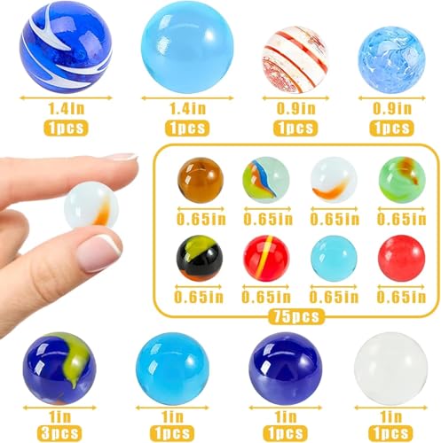 Shindel 85PCS Glass Marbles for Vases, Vase Filler Flower Candle Crafts Centerpieces and Wedding Decoration - Image 2