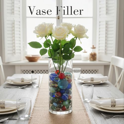 Shindel 85PCS Glass Marbles for Vases, Vase Filler Flower Candle Crafts Centerpieces and Wedding Decoration - Image 3