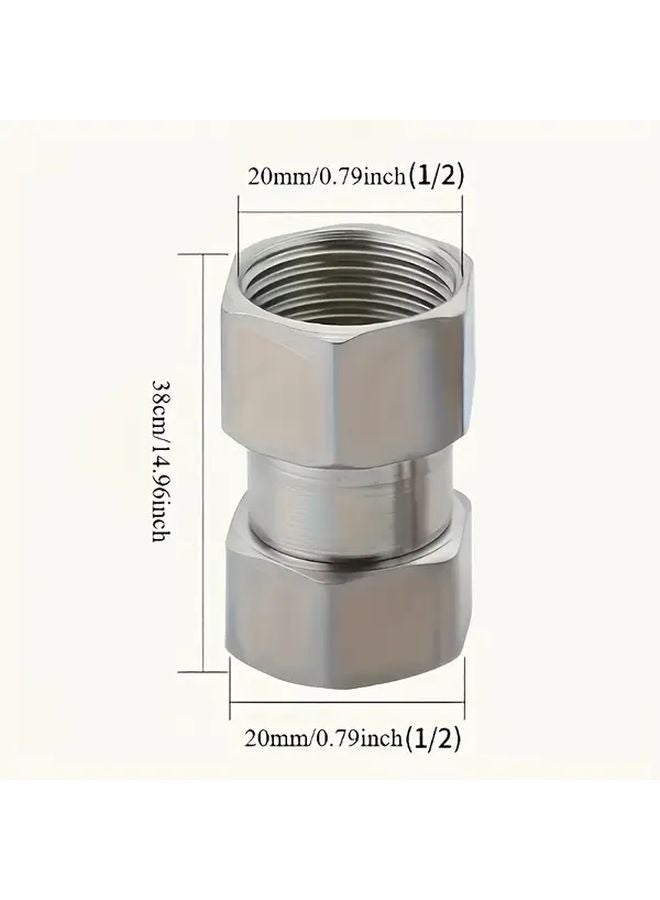 2pcs Heavy Duty Metal Plumbing Fittings Flexible Movable Water Pipe Connectors - Image 3