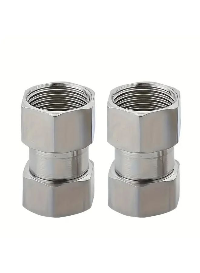 2pcs Heavy Duty Metal Plumbing Fittings Flexible Movable Water Pipe Connectors - Image 4