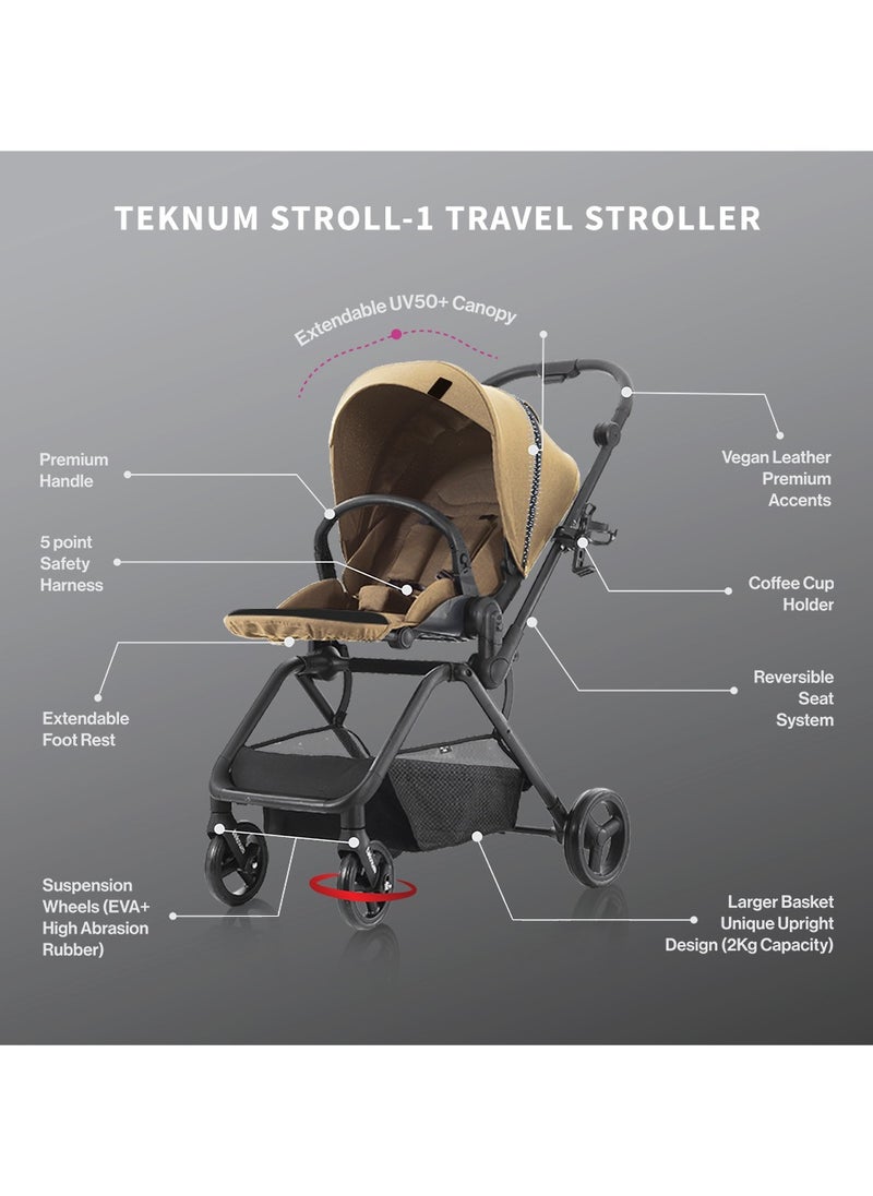 Teknum STROLL1 Reversible Travel Stroller - Khaki - pzsku/Z06DF134719DEFF605E4AZ/45/_/1717566502/1e5b8d97-79d8-4bc6-887a-9a77b326e36d