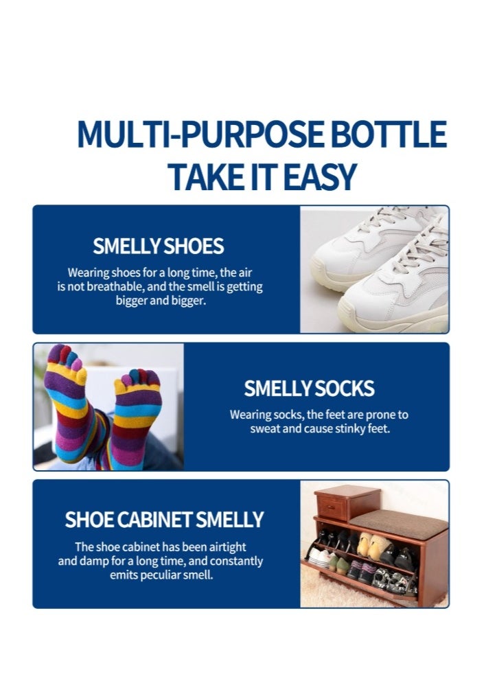 SOUTH MOON Shoe & Sock Antibacterial Deodorant Spray Foot Odor Eliminator Shoe Deodorizer,Muti-Purpose Foot Odor Control Odor Eaters for Shoes Sneakers Boots Sandals 60ML  - Image 2