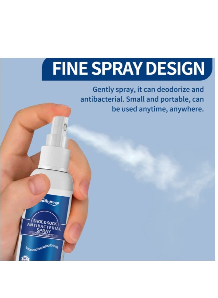 SOUTH MOON Shoe & Sock Antibacterial Deodorant Spray Foot Odor Eliminator Shoe Deodorizer,Muti-Purpose Foot Odor Control Odor Eaters for Shoes Sneakers Boots Sandals 60ML  - Image 5