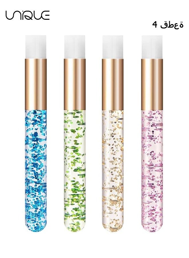 Unique 4 Pieces Eyelash Cleansing Brush, Glitter Crystal Eyelash Cleansing Brush, Blackhead Removal Brush - For Nostril Lash Deep Cleansing Brush, Eyelash Wash & Bath, Makeup Remover Tool - Image 1