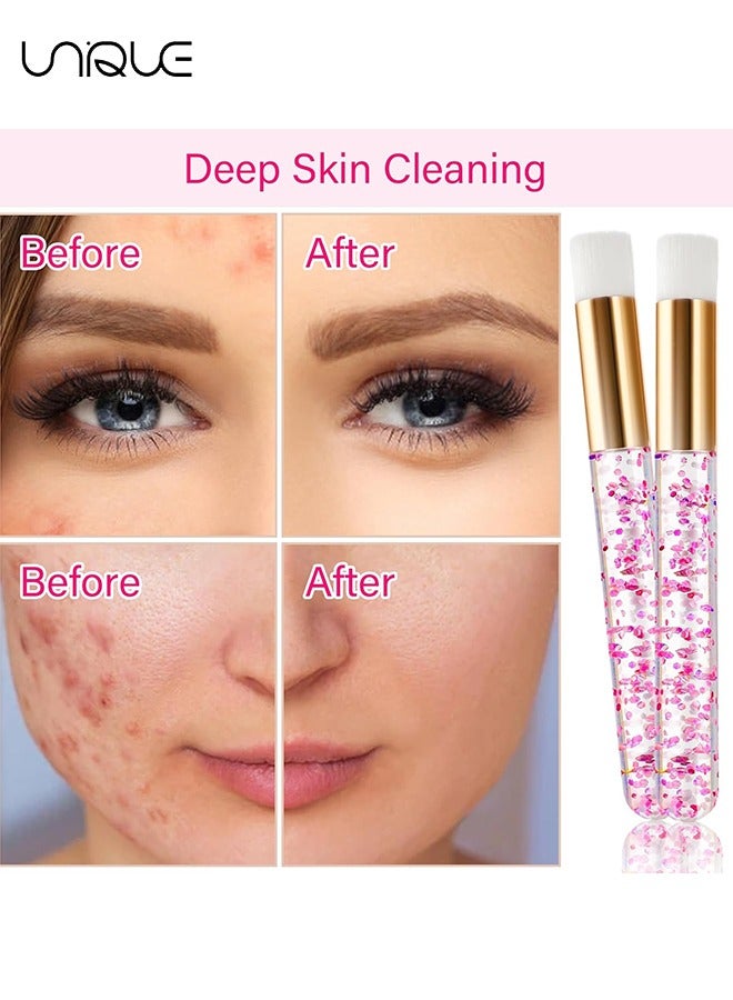 Unique 4 Pieces Eyelash Cleansing Brush, Glitter Crystal Eyelash Cleansing Brush, Blackhead Removal Brush - For Nostril Lash Deep Cleansing Brush, Eyelash Wash & Bath, Makeup Remover Tool - Image 3