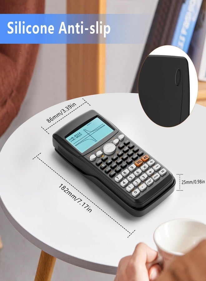 iPepul Graphing Calculator,IPepul Scientific Calculators 10 Modes /4 Graphing Functions,Desktop Math Calculator for College Students,School Supplies for Middle High School Teachers Office（Black） - Image 2