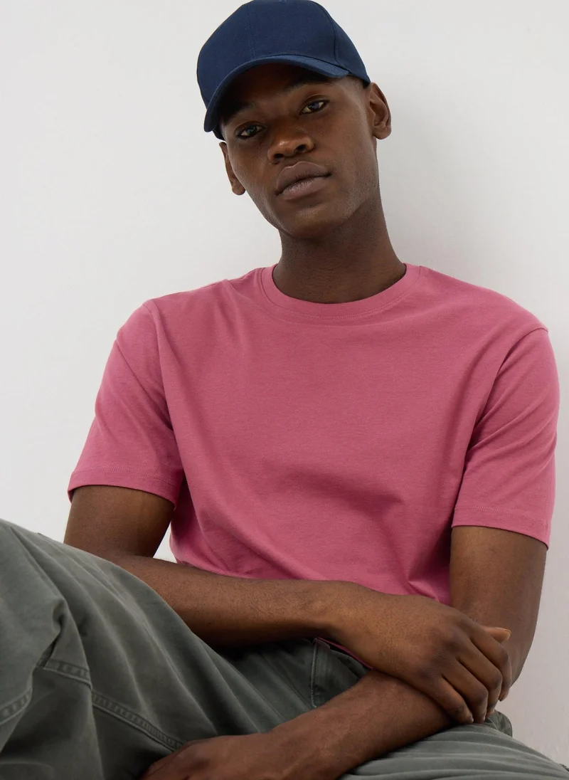 Matalan Maroon Essential Crew Neck T-Shirt