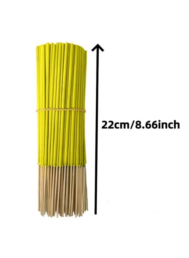 أعواد بخور فاخرة برائحة الفواكه - أعواد بخور من الخيزران بطول 22 سم للعلاج العطري المنزلي والتأمل واليوغا - (مانجو، فراولة، أناناس، جوز الهند والمزيد) (أناناس - 132 عودًا) - Image 2