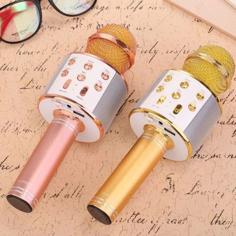 ws858 Karaoke Player Wireless BT Condenser Microphone Speaker Recording Singing Live Microphone 1200mAh Rechargeable Battery - Image 5