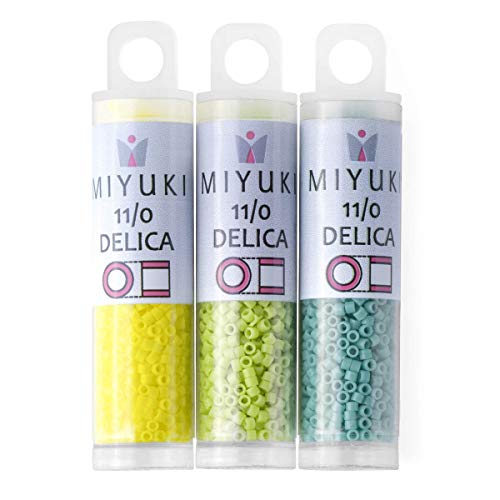 Miyuki Delica Seed Beads Bundle: Size 11/0, Fiesta Opaque Palette Collection DB721, DB729, DB733 - 3 Tubes of 7.2 Grams ea - Image 5