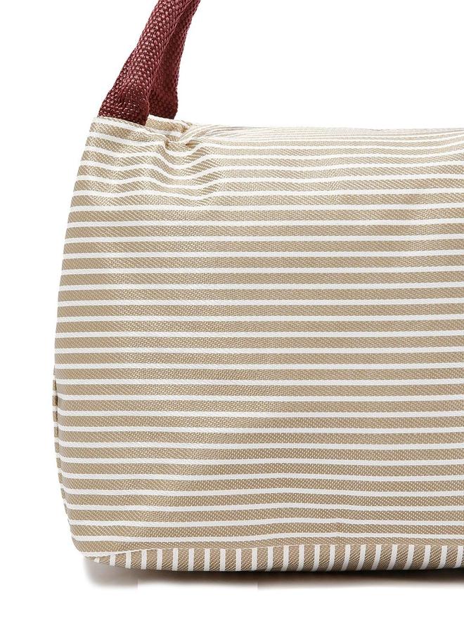 Insulated Lunch Bag Beige/Brown 23x15x17centimeter  - Image 3