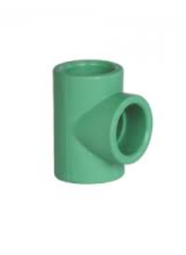 KNP KNP Tee PPR Pipe Fitting (63MM) is a robust plumbing component used to create a three-way connection between PPR (Polypropylene Random Copolymer) pipes.  - Image 1