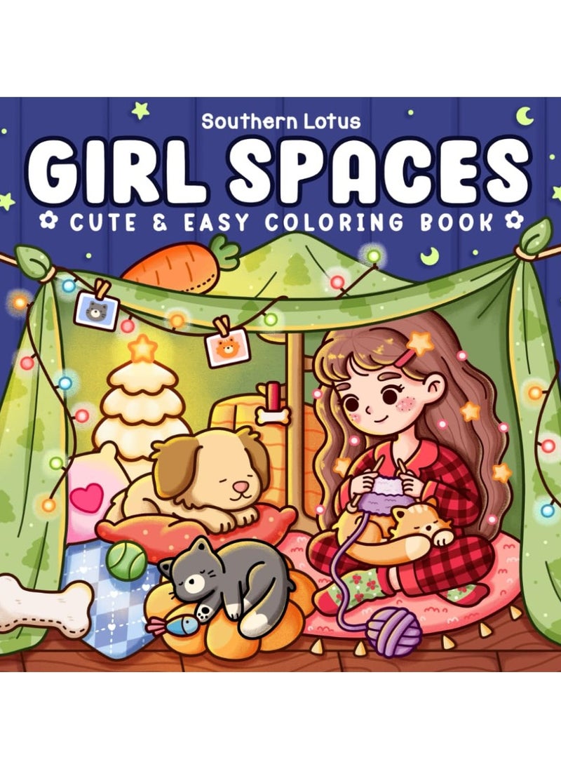 SOUTHERN LOTUS Girl Spaces: Coloring Book for Adults and Teens Featuring Cozy Moments and Girly Things, Cute Drawings for Relaxation and Stress Relief 21CM X 21CM  - Image 1