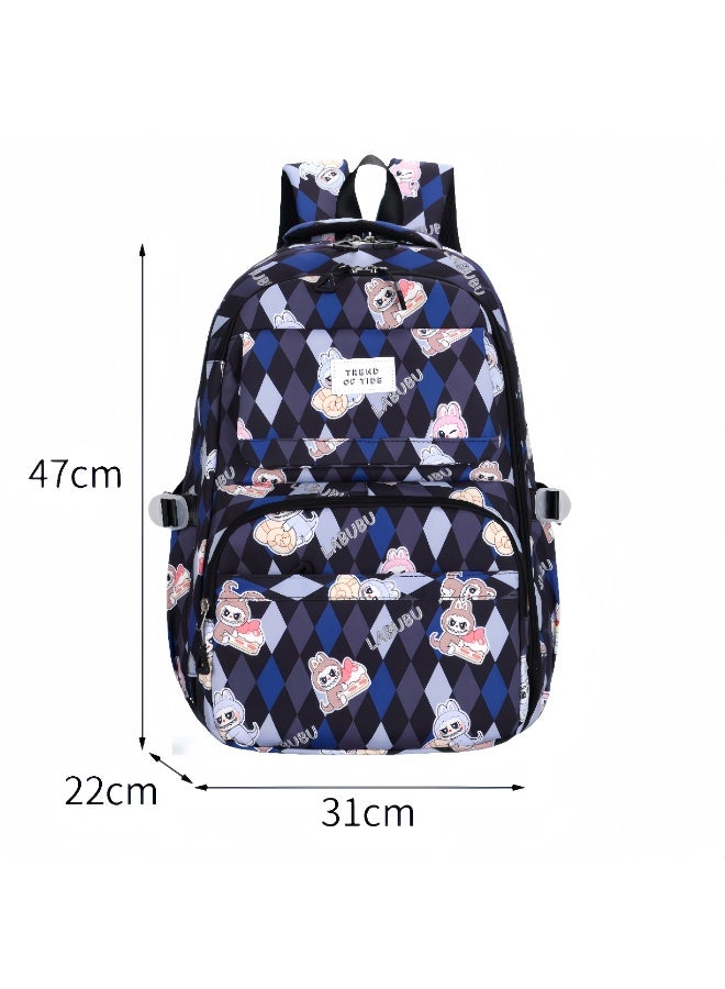 لابوبو حقيبة ظهر Labubu للأطفال للبيع بالجملة، حقيبة ظهر جديدة كبيرة السعة وخفيفة الوزن مناسبة للأولاد والبنات في المدارس الابتدائية، مقاس 47*31*22 سم - Image 2