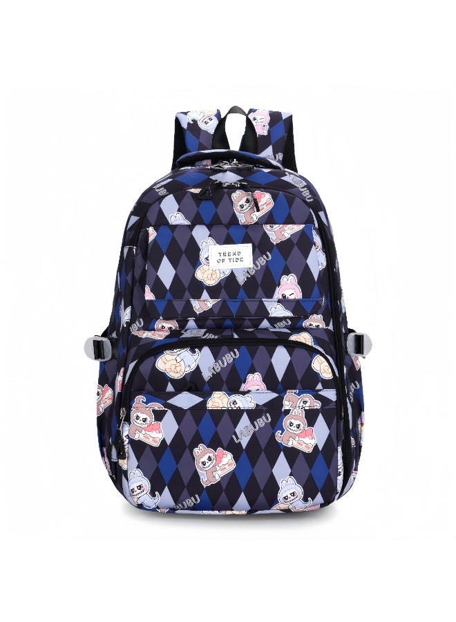 لابوبو حقيبة ظهر Labubu للأطفال للبيع بالجملة، حقيبة ظهر جديدة كبيرة السعة وخفيفة الوزن مناسبة للأولاد والبنات في المدارس الابتدائية، مقاس 47*31*22 سم - Image 1