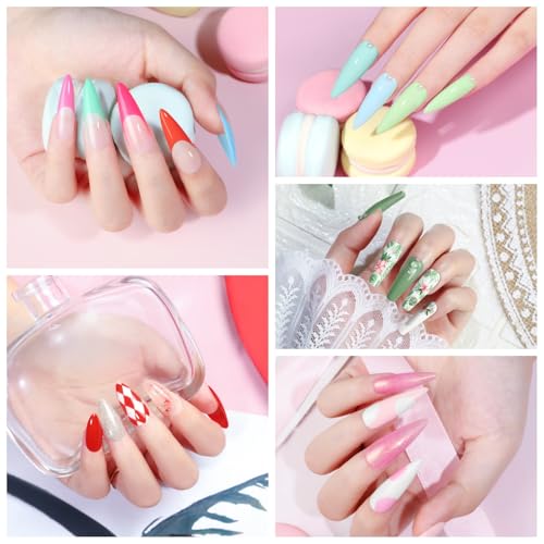 COSCELIA 40PCS Gel Nail Polish Set 7ml 35 Colors Gel Polish with 5pcs Top and Base Coat Nude White Pink Red Blue Spring Colors All Seasons Nail Art Manicure Starter Kit Gifts for Women - Image 3