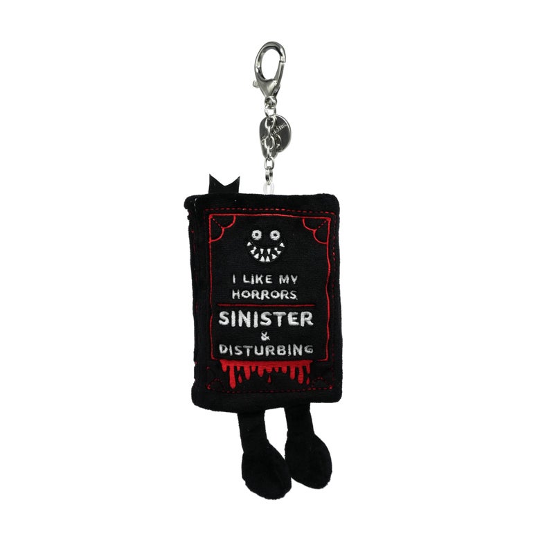 Punchkins Plush Book Keychain â€“ Funny Mini Book Bag Charm for Keys, Backpack or Purse â€“ Cute Novelty Gift- Horror - Image 1
